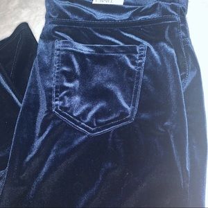 Navy Blue Velvet Pants